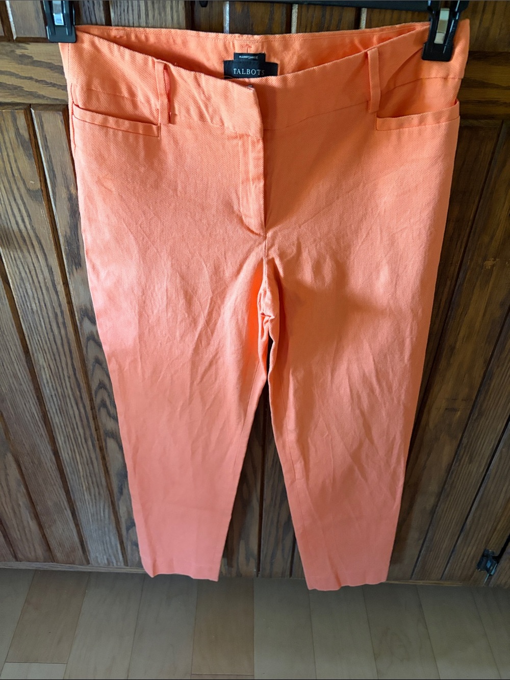 Talbots Coral-Orange Straight Leg 
Hampshire style  Size 8